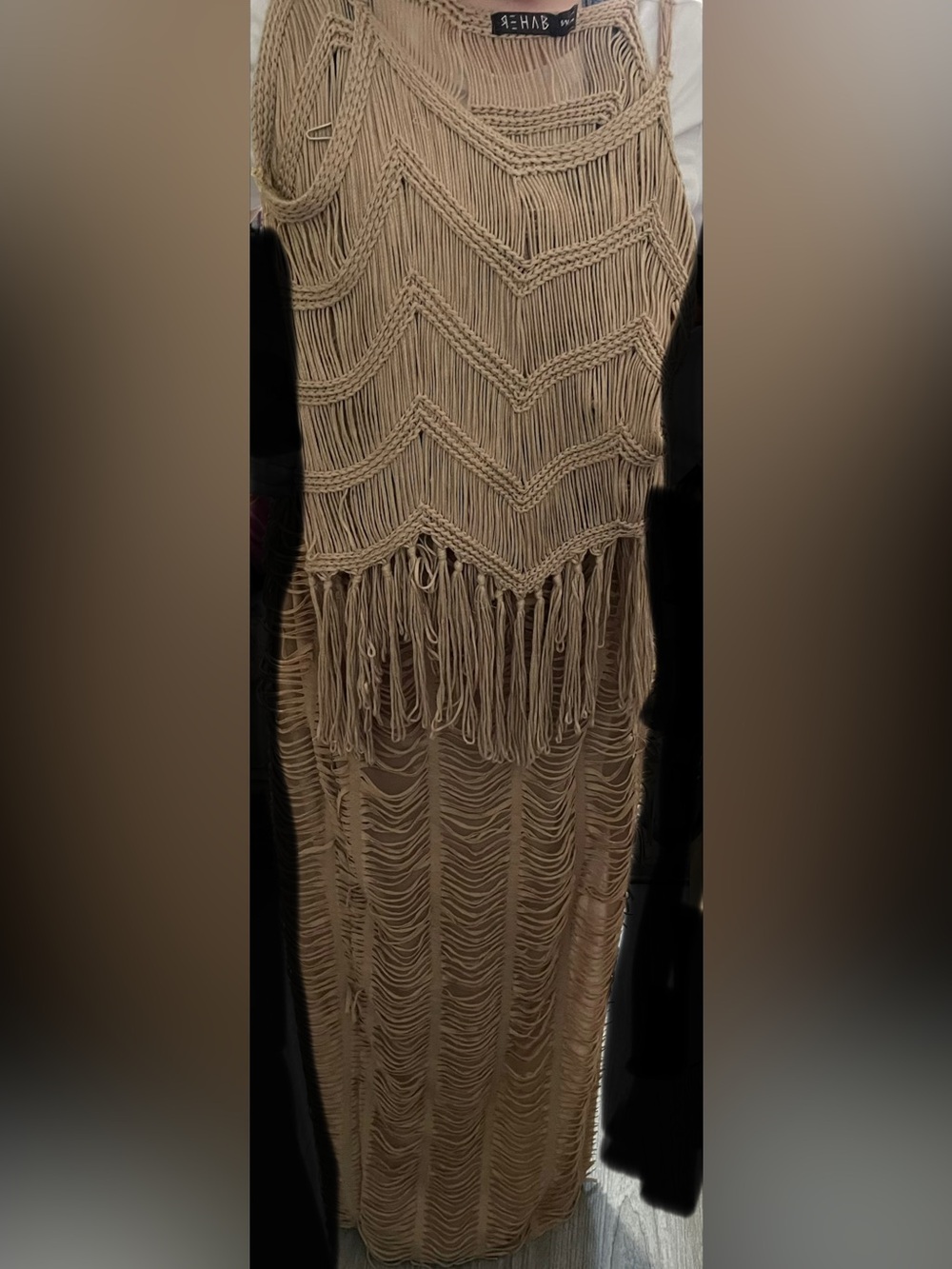 Coldwater Creek blazer size 8/Womens knit fringe top/Micas maxi skirt size M